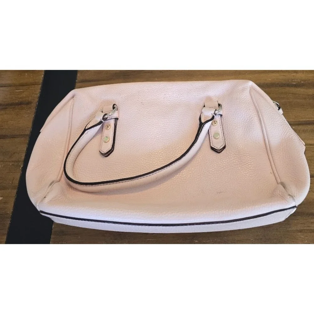 Kate‎ Spade New York Pink Pebbled Leather Satchel Bag Gold Hardware RN0102760